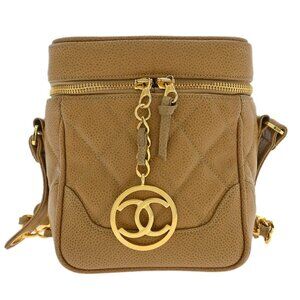 Chanel Beige Calfskin Shoulder Bag 115902